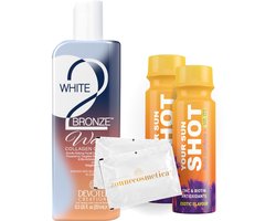 Devoted Creations - White 2 Bronze Wave + 2 Your Sun Shots + 2 Verfrissingsdoekjes