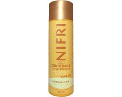 Nifri - zonnebankcrème - super bruiner - extra huidtype 3 & 4 - hydraterend en verzorgend - voor gezicht en lichaam - 200ml