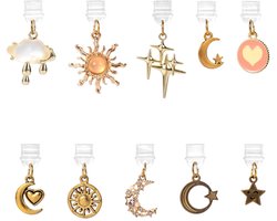 10 stuks stofkapjes voor Kindle, sterren-maanpatroon, schattige poortbeschermers voor e-readers, boeken, vrouwen, leraren en studenten