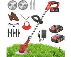 3-in-1 Accu Grastrimmer met Draaibare Kop en Telescoopgreep