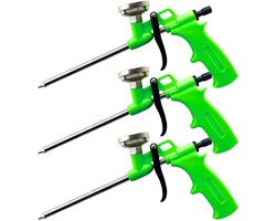 3 stuks PU-schuimpistool: metalen constructieschuimpistool, constructieschuimpistool, schuimpistool voor vullen en afdichten, PU-schuimpistool voor thuis en op kantoor