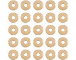 304 Roestvrijstalen Plat Ronde Afstandskralen 10mm - Set van 100 Stuks - Gouden Metalen Schijf Kralen voor Sieraden Maken