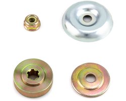 ® 4 stuks Set Grasmaaier Metal Gear Blade Moer, Grasmaaier Blade Adapter Kit Bosmaaier Accessoires: