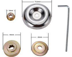 5-delige set metalen tandwielmoeren voor grasmaaiers, adapterset voor grasmaaiermessen, accessoires voor grasmaaiers