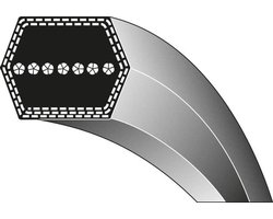 Aandrijfriem - Dubbele V-riem - Grasmaaier Onderhoud - Type 4 Dubbele V - 127 x 2794 mm - Zwart