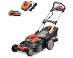 FUXTEC 40V Accu grasmaaier 51 cm FX-E2RM51 – 4-in-1 met 2x 4Ah accu, duolader, mulchfunctie en 50L opvangbak