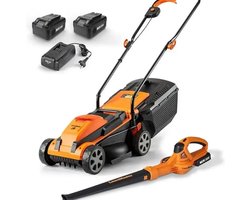 Accu Grasmaaier - Grasmaaier Elektrisch - Inclusief 2 Accu's 24 V - Nu met GRATIS Bladblazer