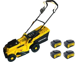 Accugrasmaaier 40V met 2 accu's, 37 cm maaibreedte, en opvangfunctie 40L