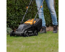 Batavia Accu 18V Grasmaaier 32cm - Excl. Accu en Oplader - Incl. gepatenteerde maai-assistent - Maaihoogte verschilt van 30 tot 60mm - Opvouwbaar - Maaibreedte 32cm - Maxxpack