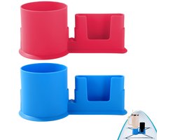 bekerhouders voor paddleboards, PP-materiaal, anti-kantelbescherming, kajakbekerhouder voor stand-up paddleboards, accessoires (blauw en rood)
