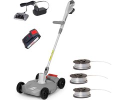 Dailygoods- Grastrimmer Snoerloos - Grasmaaier - Accu - 30 cm Maaibreedte - Instelbare Maaihoogte 35/55 mm - 3 Draadspoelen - Tuingereedschap
