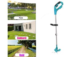 Draadloze Grasmaaier - Borstelloze Motor, Elektrische Grastrimmer (Zonder Accu)
