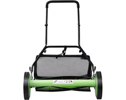 Duwspindelgrasmaaier met grasopvangmand - Handmatige tuin grasmaaier met verstelbare hoogte en 41 cm maaibreedte