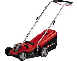 Einhell Accu Grasmaaier GE-CM 18/33 Li Kit - Power X-Change - 18 V/Li-Ion - Maaibreedte: 33 cm - Aanbevolen gazonoppervlakte: tot 200 m² - 30 L opvangzak - Maaihoogte: 25-65 mm - Incl. 4.0 Ah Accu en lader