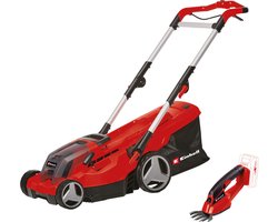 Einhell Accu Grasmaaier GE-CM 36/37 Li + Accu Grasschaar GE-CG 18/1 Li - Power X-Change 36/18 V/Li-ion - Maaibreedte: 37 cm/10 cm - incl. 2x 3.0 Ah Accu en 2x laders