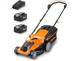 Elektrische grasmaaier met accu, 24V, 37cm snijbreedte voor gazons tot 300m²