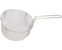 Frituurnet, zware belasting 23 cm Frituurmand van roestvrij staal voor frieten (handgreep zonder rubber)
