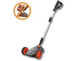 FUXTEC snoerloze gazonmaaier voor één hand FX-E1RMEH20, 220 mm maaibreedte, 300 W vermogen, 3-voudige maaihoogteverstelling 30-50 mm, flexibele kogelkopbediening