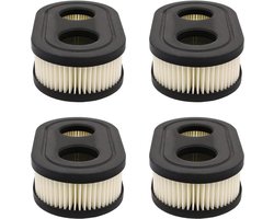 Grasmaaier Luchtfilter - Set van 4 - Geschikt voor Vervangen van Beschadigde Onderdelen (Zwart)