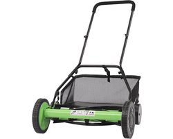 Handgrasmaaier met Instelbare Maaihoogte en Grasopvangmand - Ideaal voor Tuinen en Parken