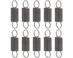 KARZO - 10PCS Grasmaaier Luchtklep Veer Compatibel met Briggs & Stratton OE 790849 19.4x5.3mm Draaddiameter 0.4mm Choke Terugveer Zilver