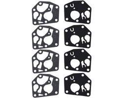 KARZO - 4 Sets Carburateur Diafragma Pakking Kit Grasmaaier Carburateur Reparatie Membrane Compatibel met Briggs & Stratton Motor 450 500 550 600 Serie