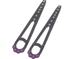 Kattendeurhouder met slot, 7 verstelbare gaten, houdt honden buiten, 2 stuks huisdierendeurhouder voor slaapkamer (zwart)