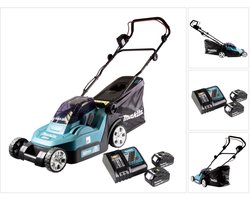 Makita DLM 382 RG2 accu grasmaaier 36 V ( 2x 18 V ) 38 cm 40 l + 2x accu 6.0 Ah + lader