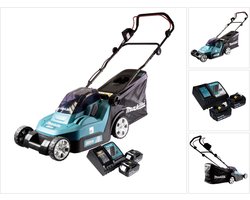 Makita DLM 432 RF2 accu grasmaaier 36 V ( 2x 18 V ) 43 cm borstelloos + 2x accu 3.0 Ah + lader