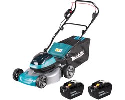 Makita DLM 466 Z accu-grasmaaier 36 V (2x 18 V) 46 cm borstelloos + 2x accu 9,0 Ah – zonder oplader
