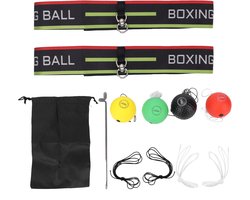 Reactiebalset, boksreflexbal voor verstelbare hoofdband Reflexbalset voor beginners Verbetering van snelheidsreacties Hand-oogcoördinatietraining