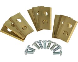 Reservemessen Grasmaaier - Snijbladen Robotmaaier - Gazon Onderhoud - Titanium Gecoat - 9 Stuks - Goud