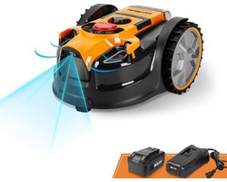Robotmaaier – Grasmaaier – Automatische Grasmaaier – Robot Grasmaaier – Robot Maaimachine – Volledig Draadloos – Verwisselbare 24V 4,0 Ah Lithium-Ion Accu
