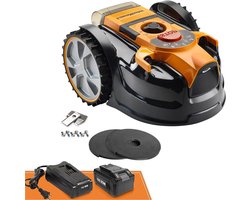 Robotmaaier – Robotgrasmaaier – Automatisch Grasmaaier – Draadloze Maaier – Robot Grasmaaier – Tot 200 m² – Spiraalmaaifunctie & Verstelbare Maaihoogte