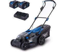 Scheppach Accu Grasmaaier BC-MP430-X - Mulchfunctie - 43cm maaibreedte - 6 instelbare maaihoogtes: 27-75mm - 700m² - Met 2x 20V 4,0Ah accu's & duolader