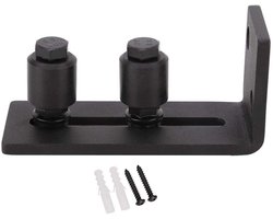 schuifdeur-schuurdeurvloergeleiders, schuurdeurgeleider voor wandmontagesysteem en verstelbare onderrol, deurbeslagaccessoire (A)