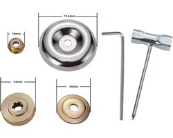 Set van 6 metalen tandwielmoeren voor grasmaaiers, adapterset voor grasmaaiermessen, accessoires voor grasmaaiers