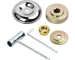 Set van 6 universele metalen bosmaaier reserveonderdelen - versnellingsbak, kraagmoer, blade-adapter