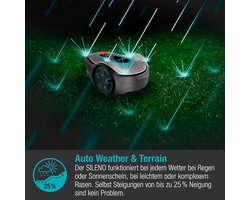 Slimme Robot Grasmaaier voor Middelgrote Tuinen tot 500 m² met Bluetooth Connectiviteit, Stil Geluid 57 dB, CorridorCut voor Strakke Hoeken, Automatisch Weer- en Terrainanpassing, Volledig Automatisch –