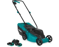 VONROC Accu Grasmaaier 20V – 32 cm maaibreedte - Borstelloze motor - Drie instelbare maai-hoogtes: 30/50/70 mm - Incl. 30L Opvangbak - Incl. 2x 2.0Ah Accu en snellader