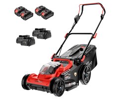 YARDIO Tools® - Grasmaaier Elektrisch - Grasmaaier Accu - Handmaaier - 430mm maaibreedte -42v incl. 4x 4.0a Accu en Snellader - tot 300m2 - Lawnmaster 430 PRO - LawnMaster430-4x-4.0aBAT