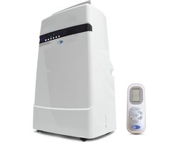 12.000 BTU Draagbare Luchtconditioner met Dubbele Slang - Frost Wit