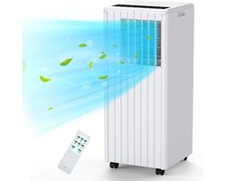 Draagbare Airconditioner – Mobiele Airco – Koelapparaat – Ontvochtiger – Ventilator – 9000 BTU – 42 Liter Ontvochtiging