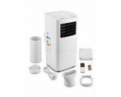 TRONIC® Mobiele airco 7000 BTU - Mobiele airconditioner - Lokale Airco - 3 in 1: koelen, ontvochtigen of ventileren - Temperatuur: 16 tot 31 °C - Geschikt voor ruimtes tot 45 m³ - Bedieningspaneel met soft touch