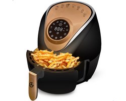 AG5200 Airfryer - Zwart - Compact - tot 4 Personen - 4 Liter - Anti-aanbak - Uitneembare Bak - Vaatwasserbestendig - Met Receptenboek - Stil- Snelkooktechnologie -