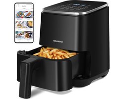 Aigostar Dot - Airfryer - Heteluchtfriteuse - Digital Touchscreen - 2 Liter - Geschikt voor 1-2 personen - 8 snelkeuze programma's - Compact - 1200W -Zwart