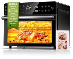 Airfryer Oven 30L - 3200W Max/18 programma's/30L - Dubbel koken - 12 uur max timer - Temperatuur 30-230 ℃ - Vrijstaande Oven