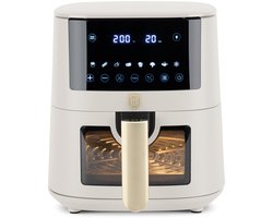 Berlinger Haus Airfryer XL - 5L - 1400W - Heteluchtfriteuse - 50ºC tot 200ºC - Met kijkvenster - 8 Kookprogramma's - Creme