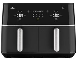 Braun TwinCook 5 TD5030IBK - Dubbele Airfryer - 10 L - 2x5L Vaatwasbestendige Lades - 2400 W