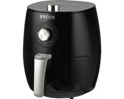 Brock Electronics Airfryer 3,5L – Heteluchtfriteuse zonder Olie – PFAS-vrij – 1300-1500W – Zwart – 6 Automatische Programma’s – Gezond Frituren – Compacte Airfryer voor Gezin of Single’s – Zwart